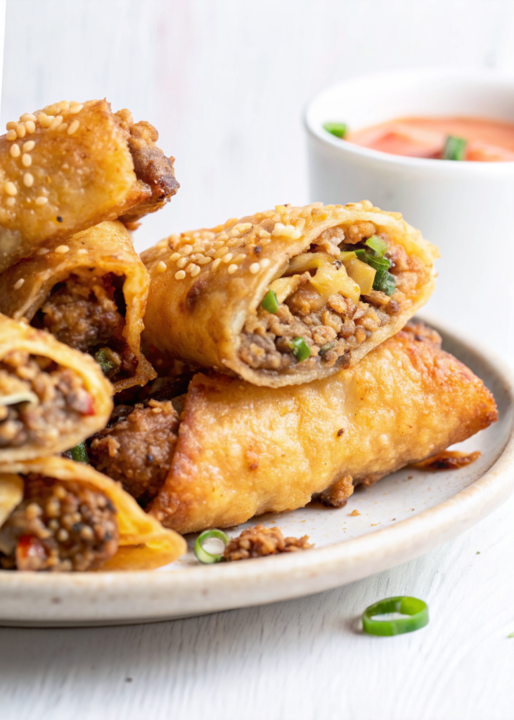 Cheeseburger Egg Rolls