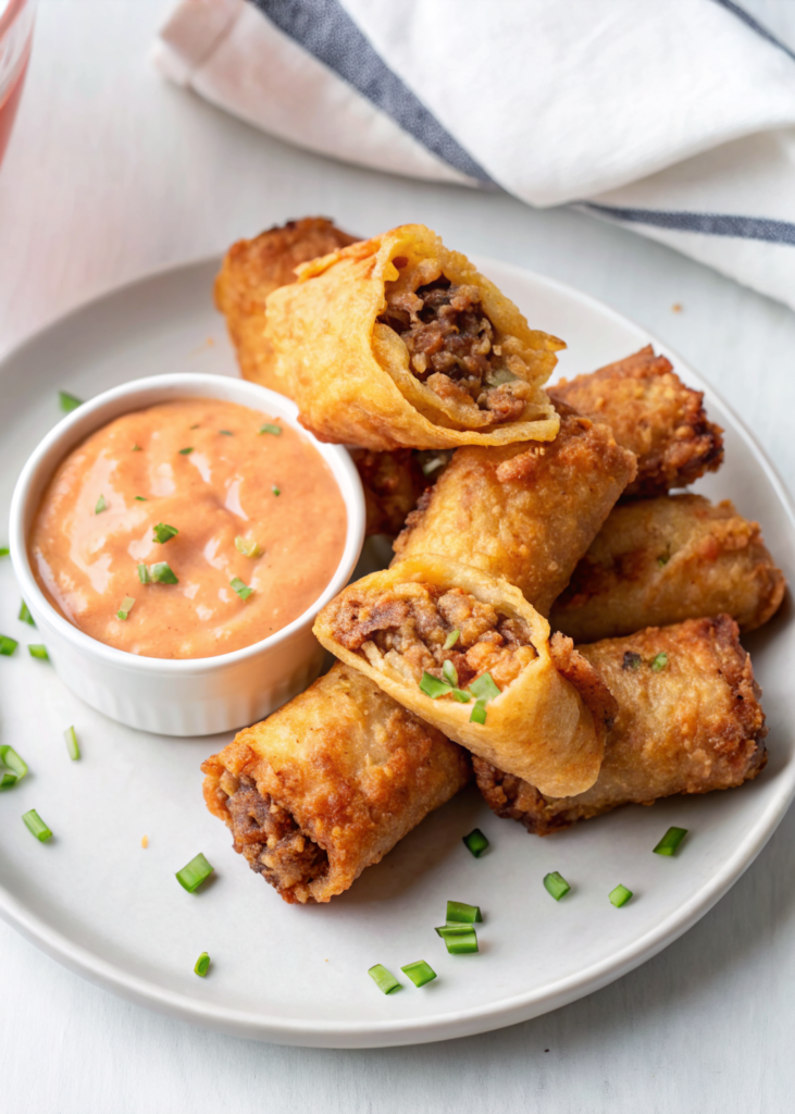 Cheeseburger Egg Rolls