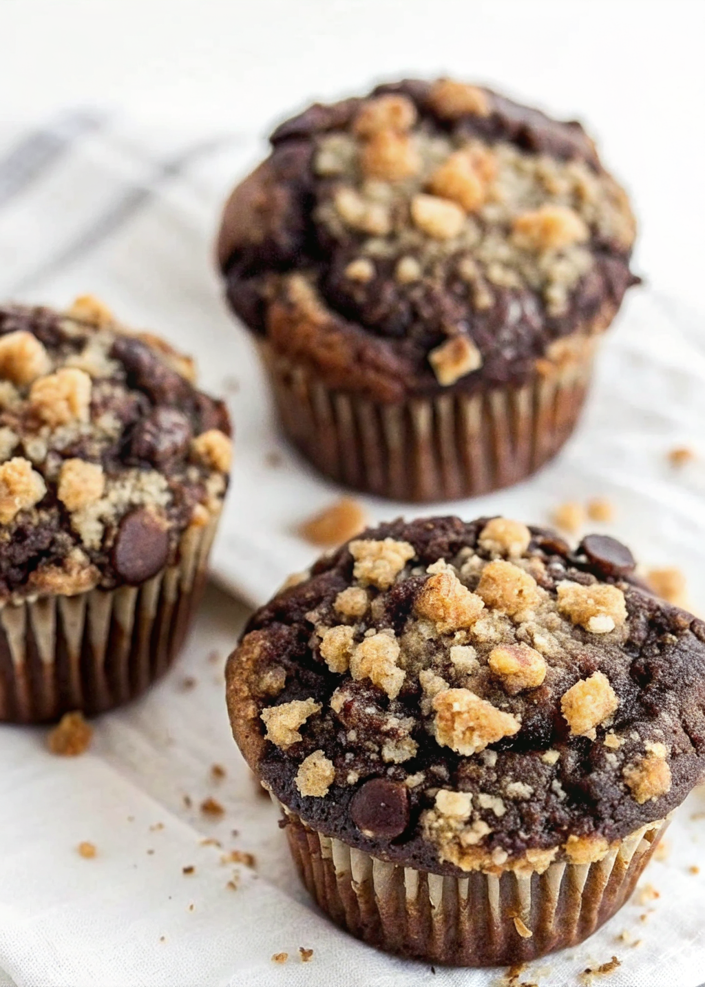 Chocolate Coffee Toffee Crunch Muffins