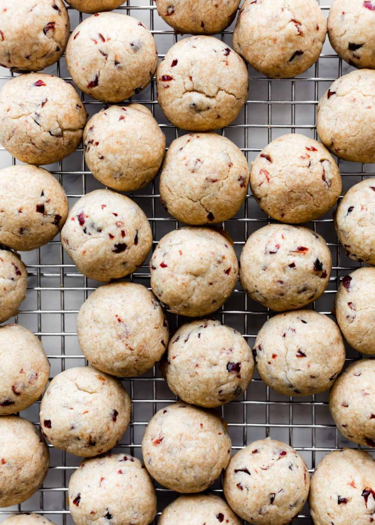 Cranberry Spice Cookies with Eggnog Icing