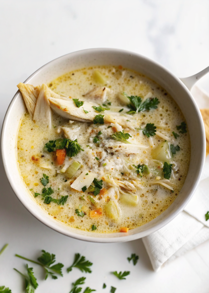 Garlic Parmesan Chicken Soup Recipe