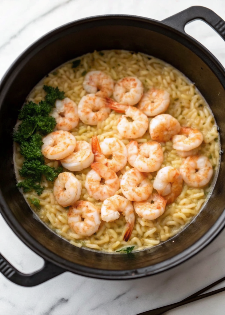 Shrimp Scampi Orzo