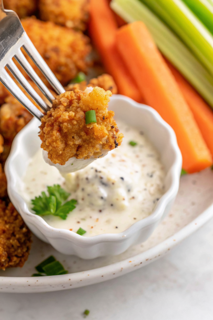 Cheesy Buffalo Cauliflower Wings