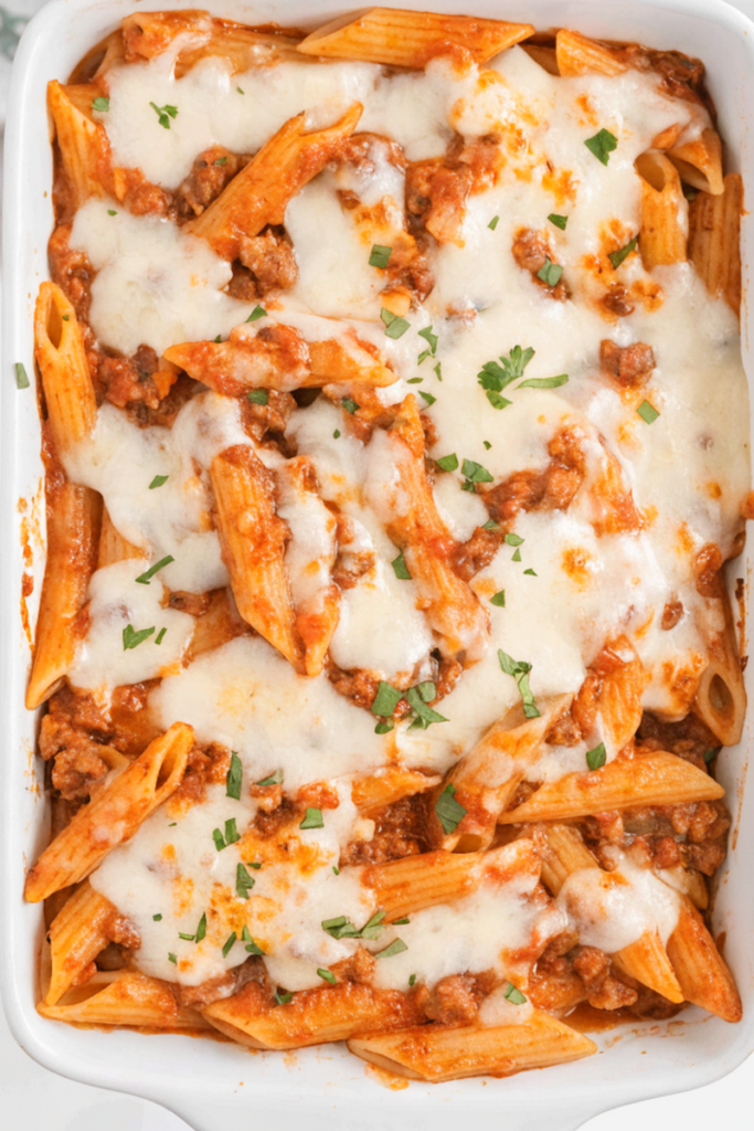 Ground Beef and Pasta Bake