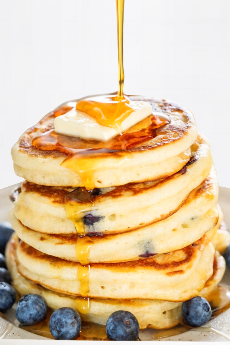 Lemon Blueberry Ricotta Pancakes