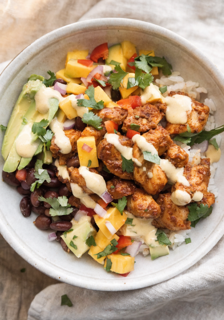 Mango Habanero Chicken Bowls