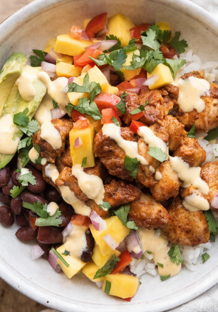 Mango Habanero Chicken Bowls
