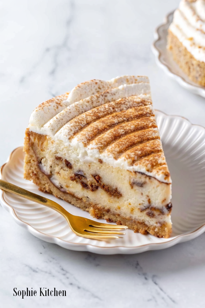 Vegan Cinnamon Roll Cheesecake