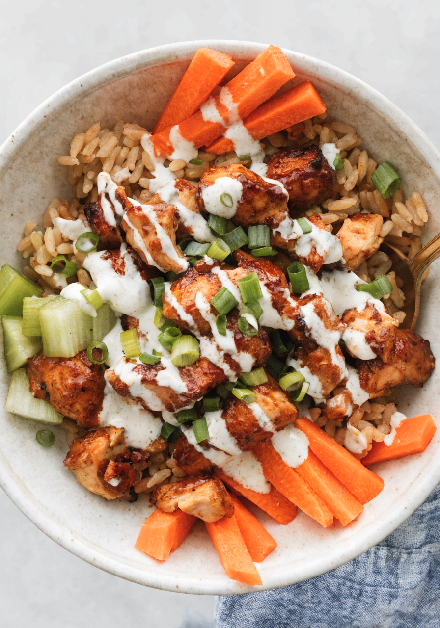 Crispy Buffalo Chicken Bowls