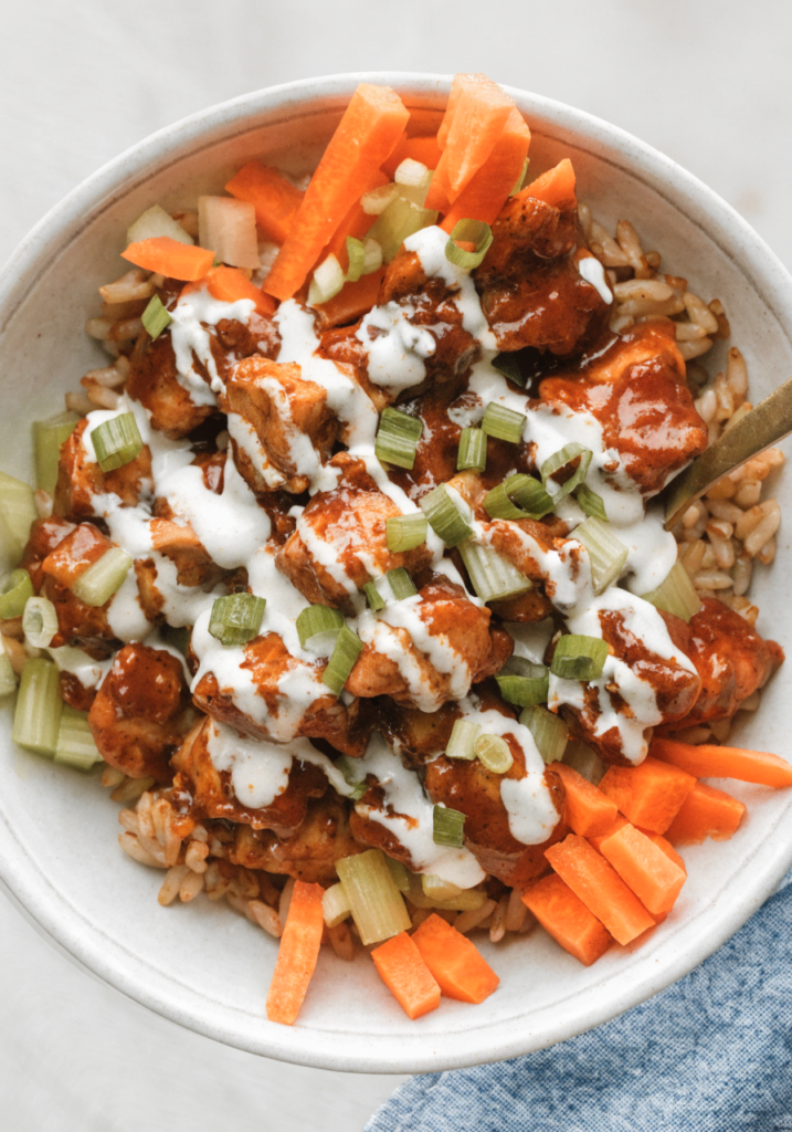 Crispy Buffalo Chicken Bowls