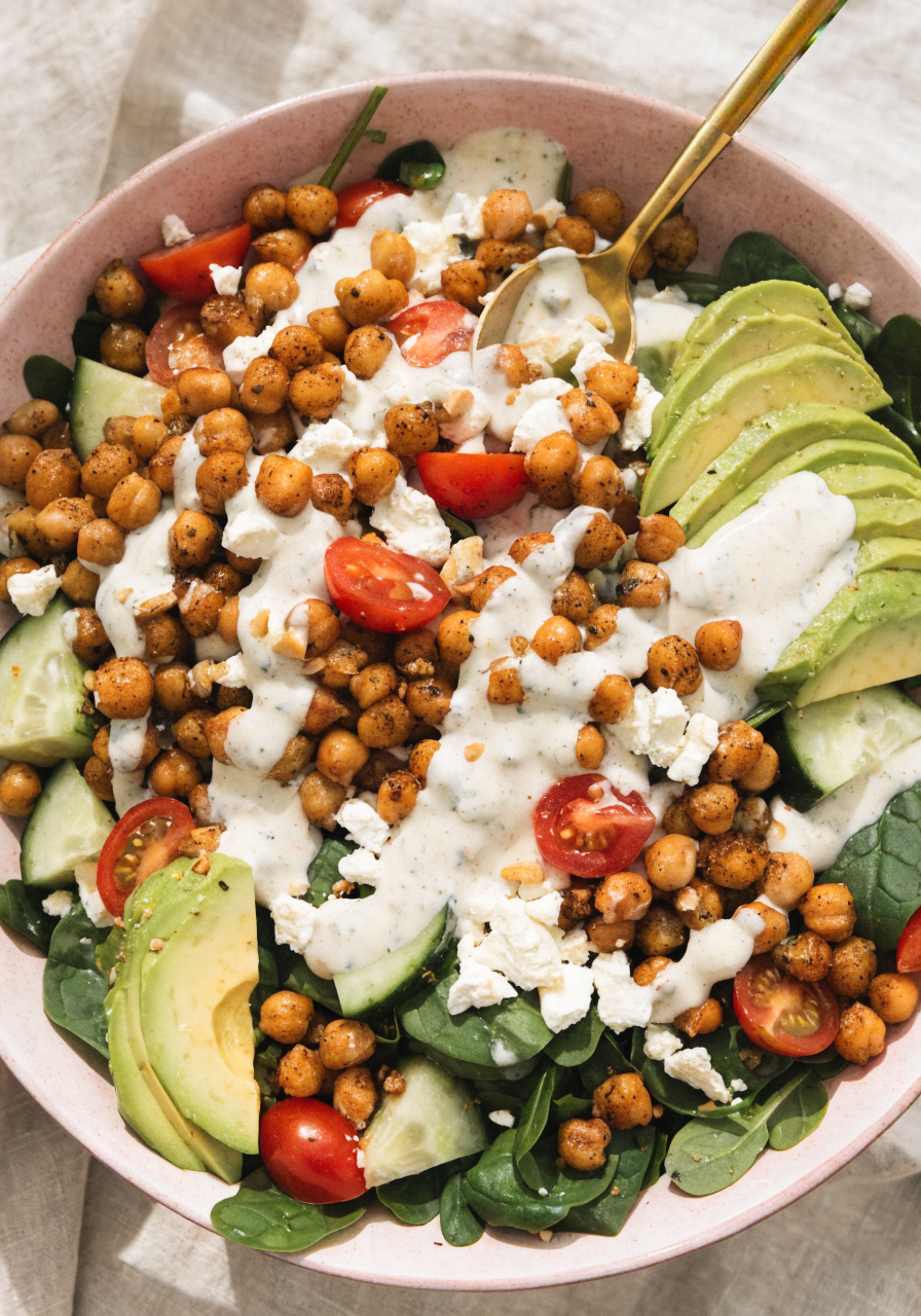 Crispy Chili Lime Chickpea Salad
