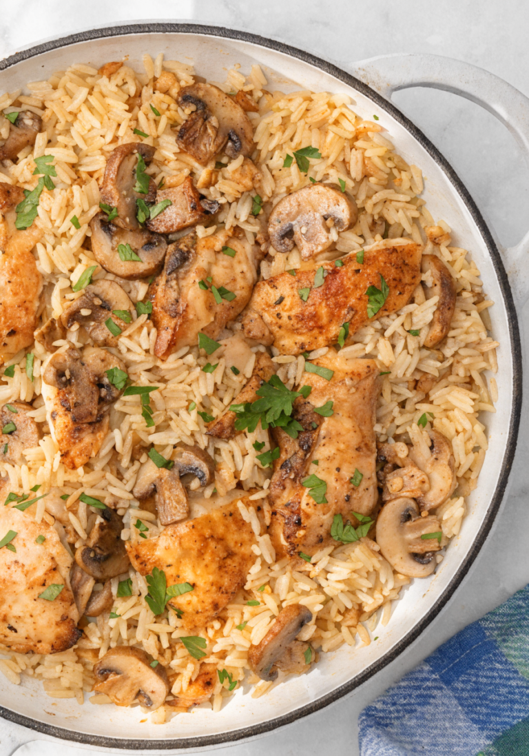 Easy Chicken and Rice with Mushrooms