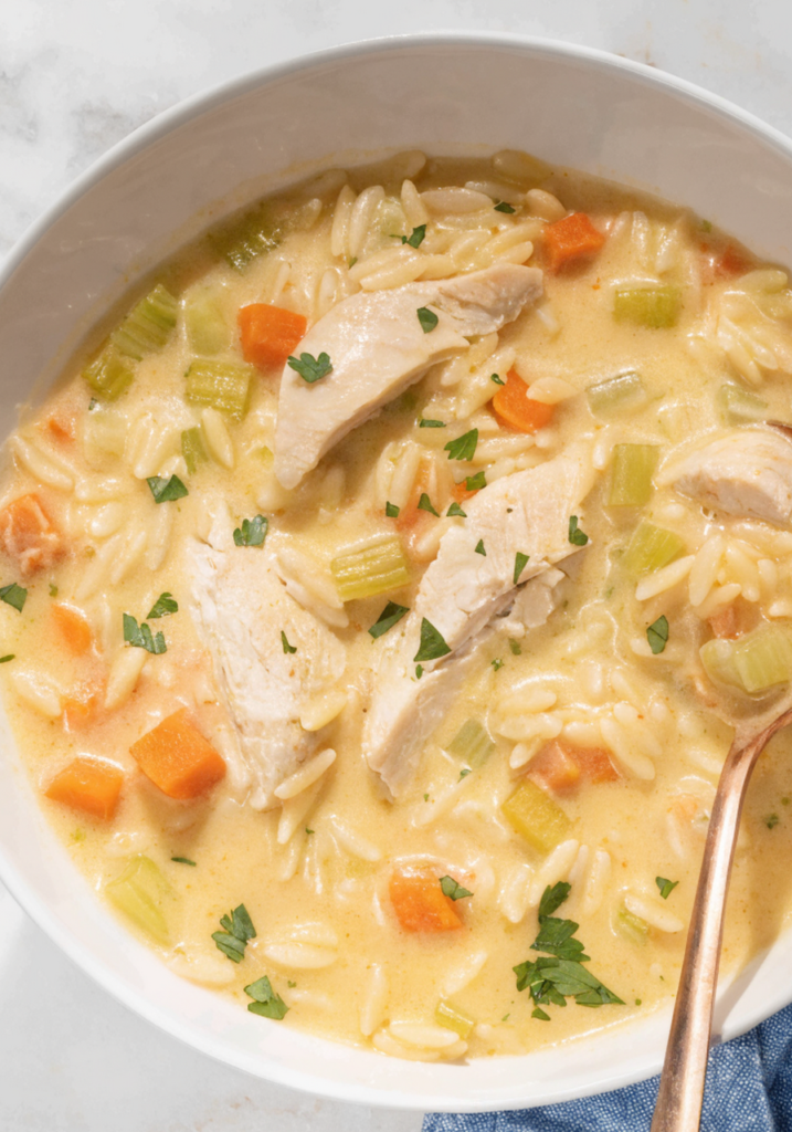 Easy Lemon Chicken Orzo Soup