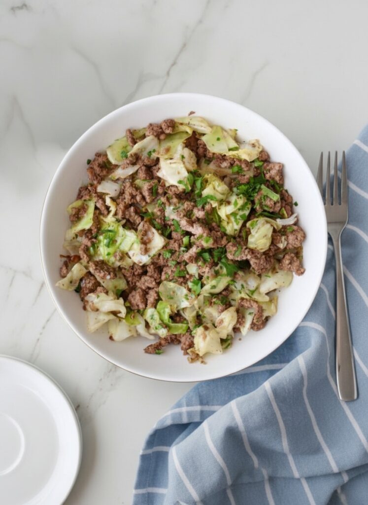Ground Beef and Cabbage