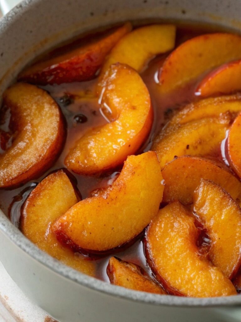 No-Bake Peach Cheesecakes