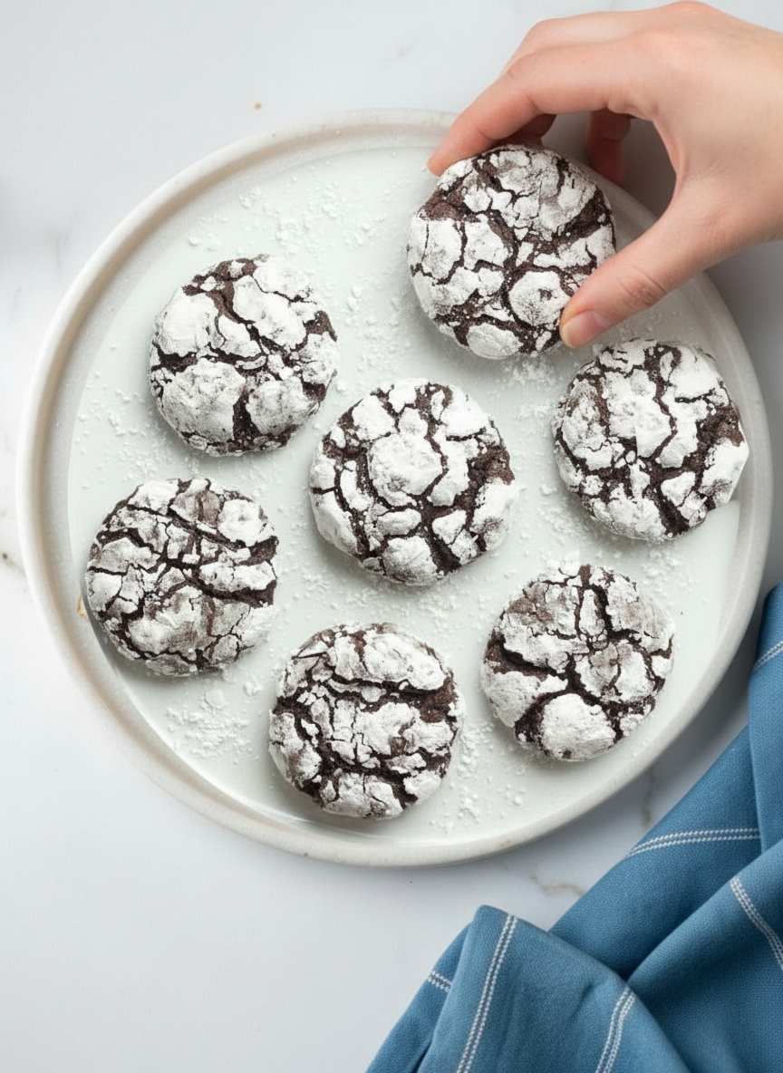 Brownie Crinkle Cookies Recipe