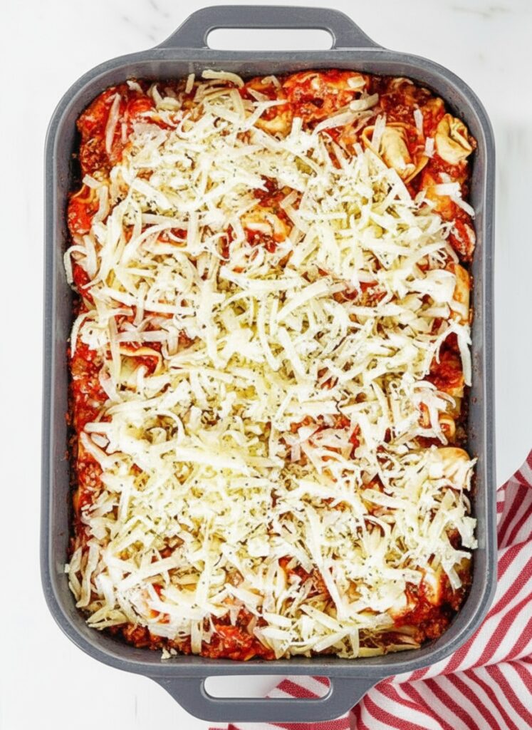 Easy Cheesy Baked Tortellini