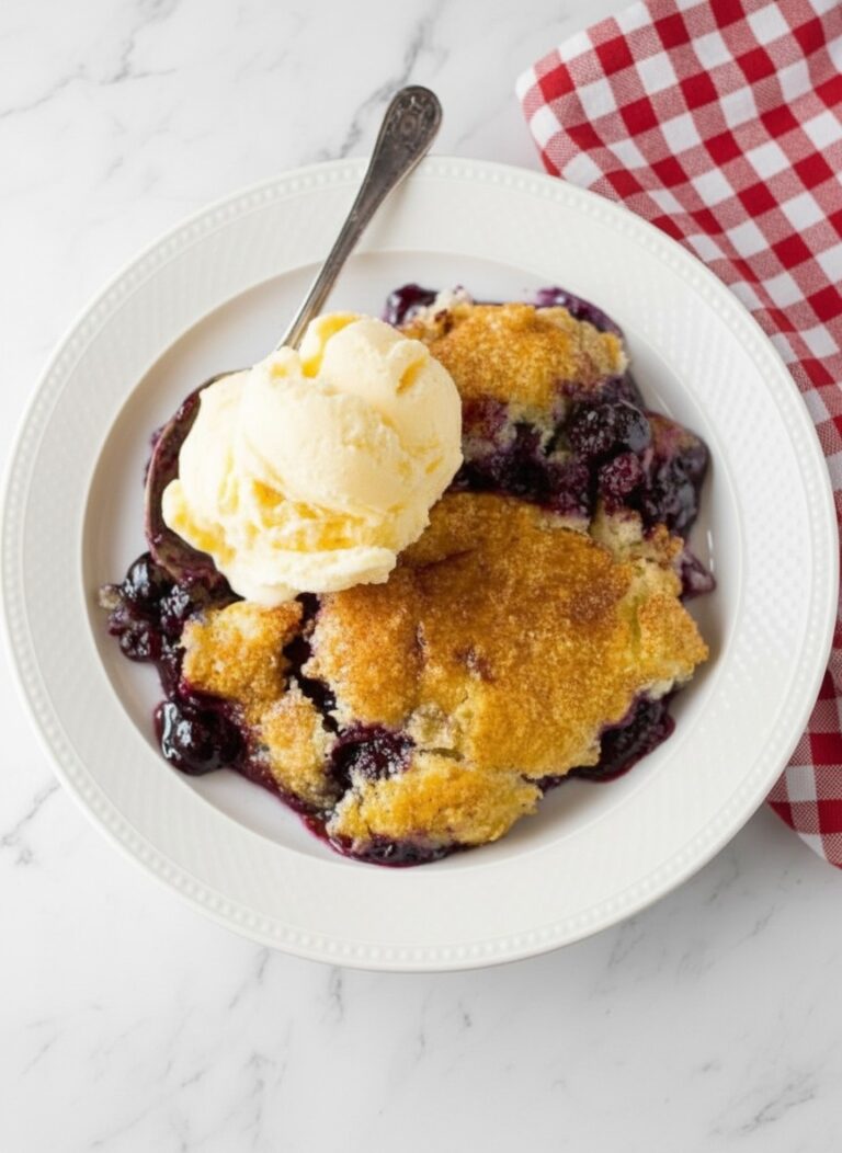 Homemade Blueberry Cobbler