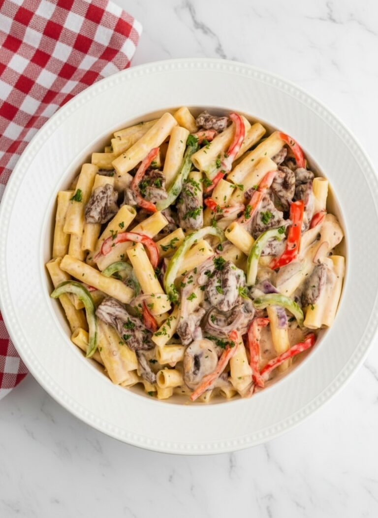 Philly Cheesesteak Pasta