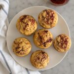 Soft Strawberry Jam Oat Muffins